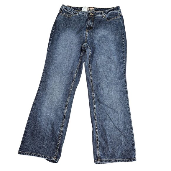 Faded Glory Denim - Faded Glory High Rise Stretch‎ Bootcut Jeans Womens 18W Blue Med Wash Denim